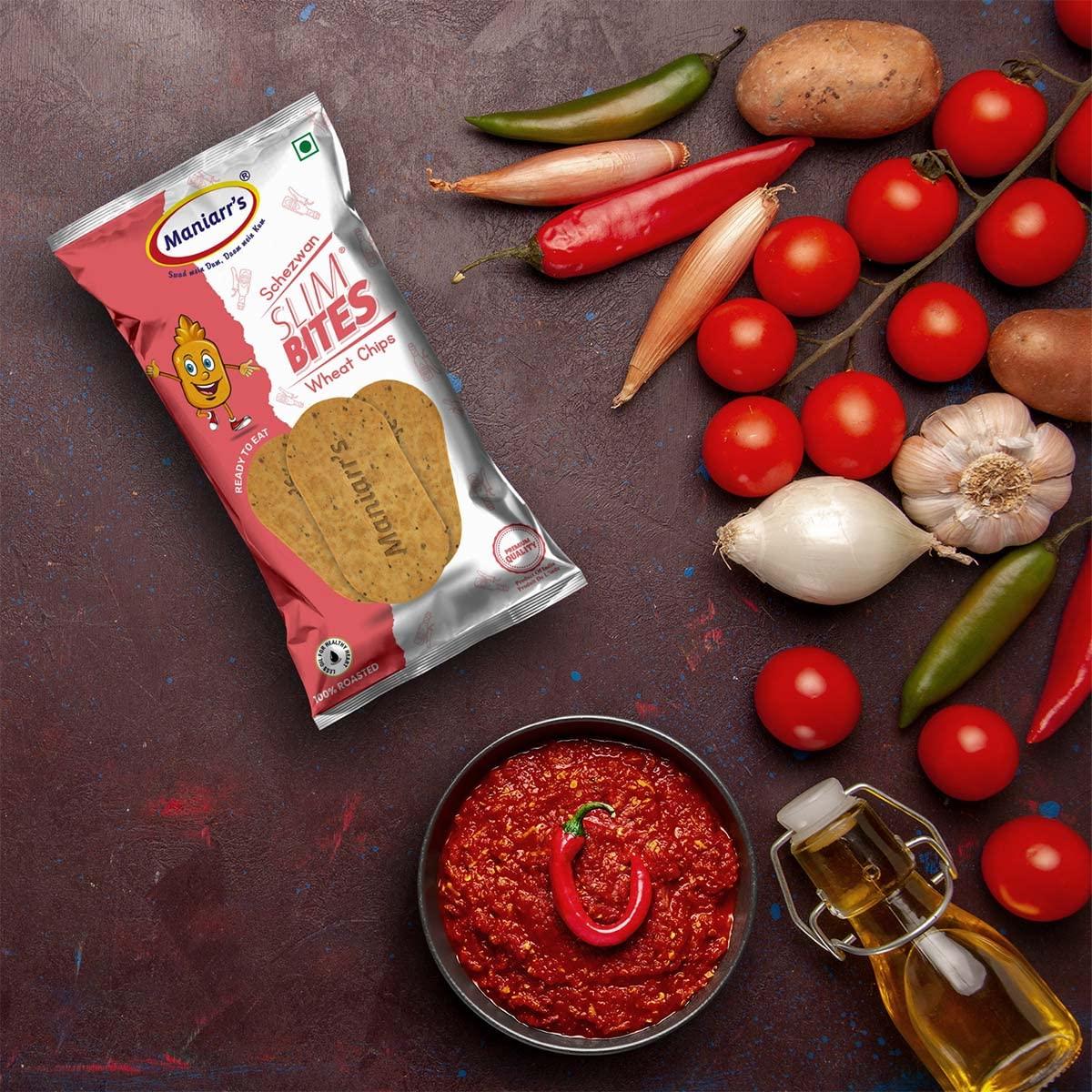 Maniarr's Maniarr\'s Plain Slim Bites Khakhra Continental 6 Flavors (Combo Pack Of 8), 420 Grams Wheat Khakhara, Healthy & Crispy, 100% Natural Ingredient, Low Carb Snack - Continental