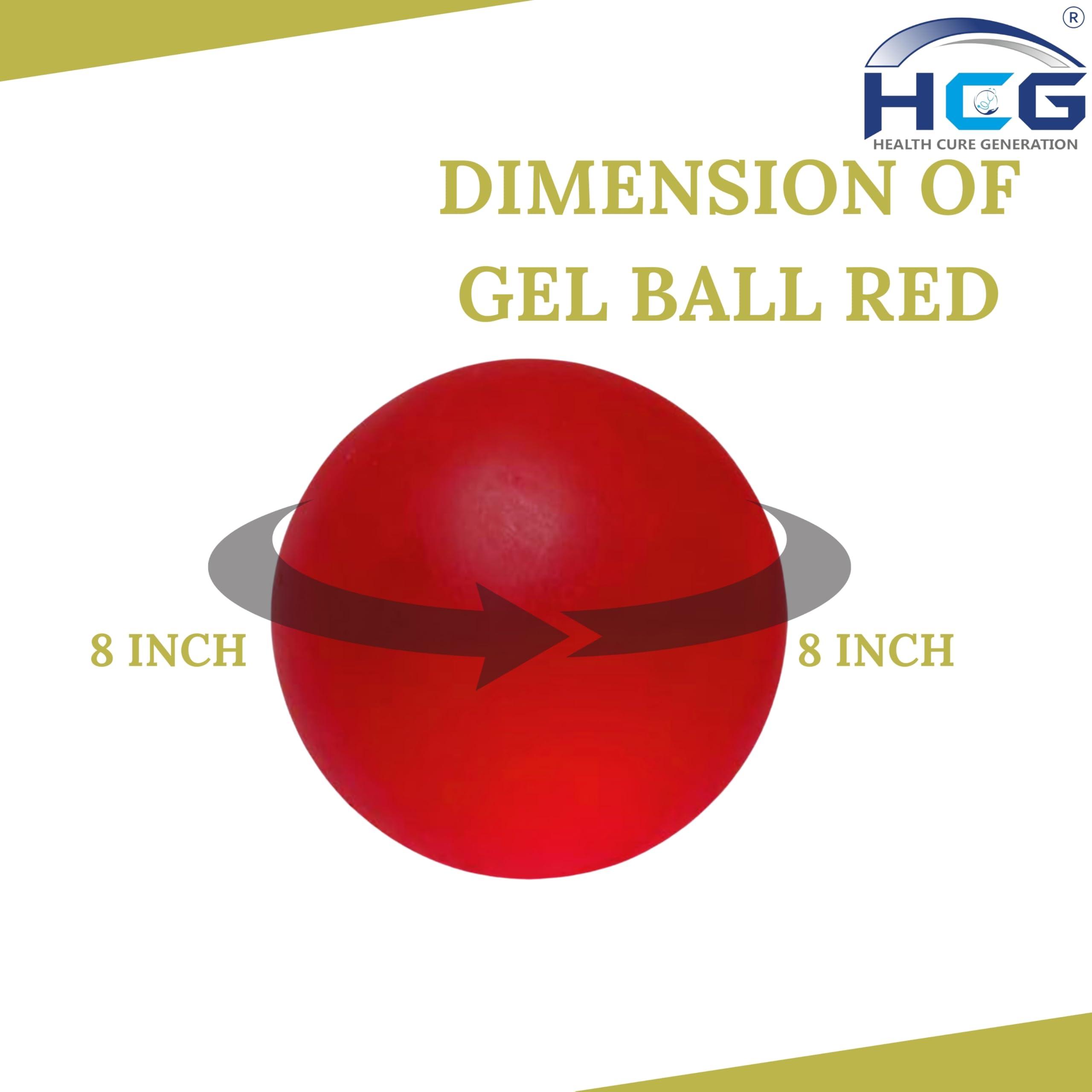 HCG Health Cure Generation HCG Health Cure Generation Silicon Gel Ball Hand Grip|Fitness Grip Universal Red Color| Recommended for Hand Excercise and Stress Relief (Pack of 1)