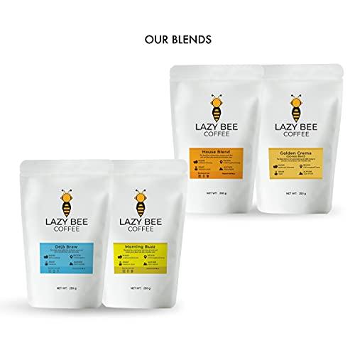 Lazy Bee Lazy Bee Coffee Roasters - Golden Crema | Arabica & Robusta Coffee Ground Powder - Freshly Dark Roasted Coffee Blend with the Note of Dark Chocolate & Caramel (250 GM) (Espresso)