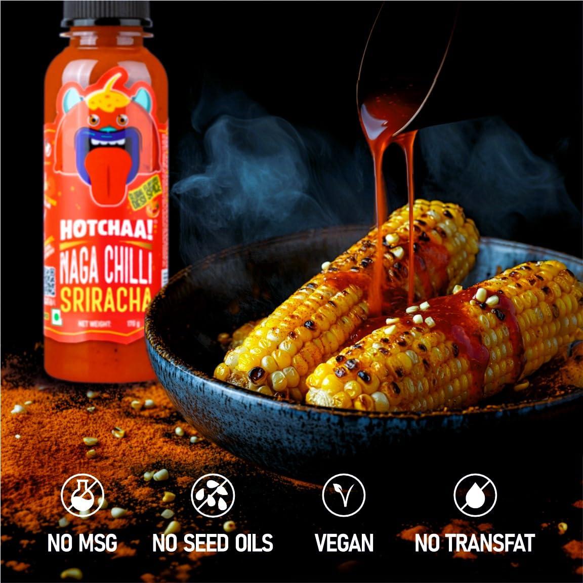 HOTCHAA HOTCHAA Sriracha Hot Sauce 150g - Tancy & Spicy flavour Small Batch Production using Premium Ingredients, NO MSG, Vegan
