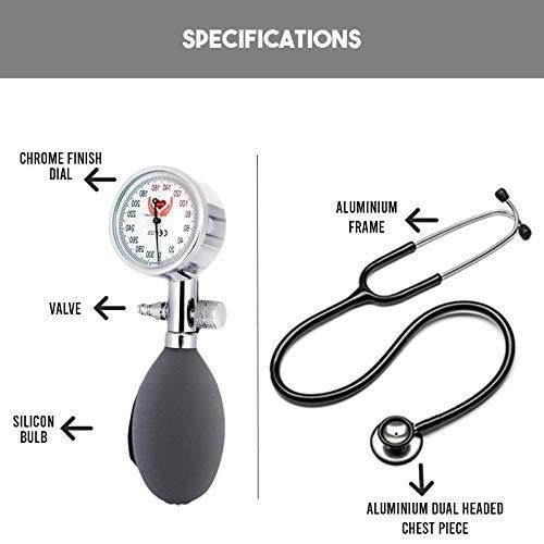 MCP MCP Palm Type Aneroid Sphygmomanometer BP Monitor with Stethoscope