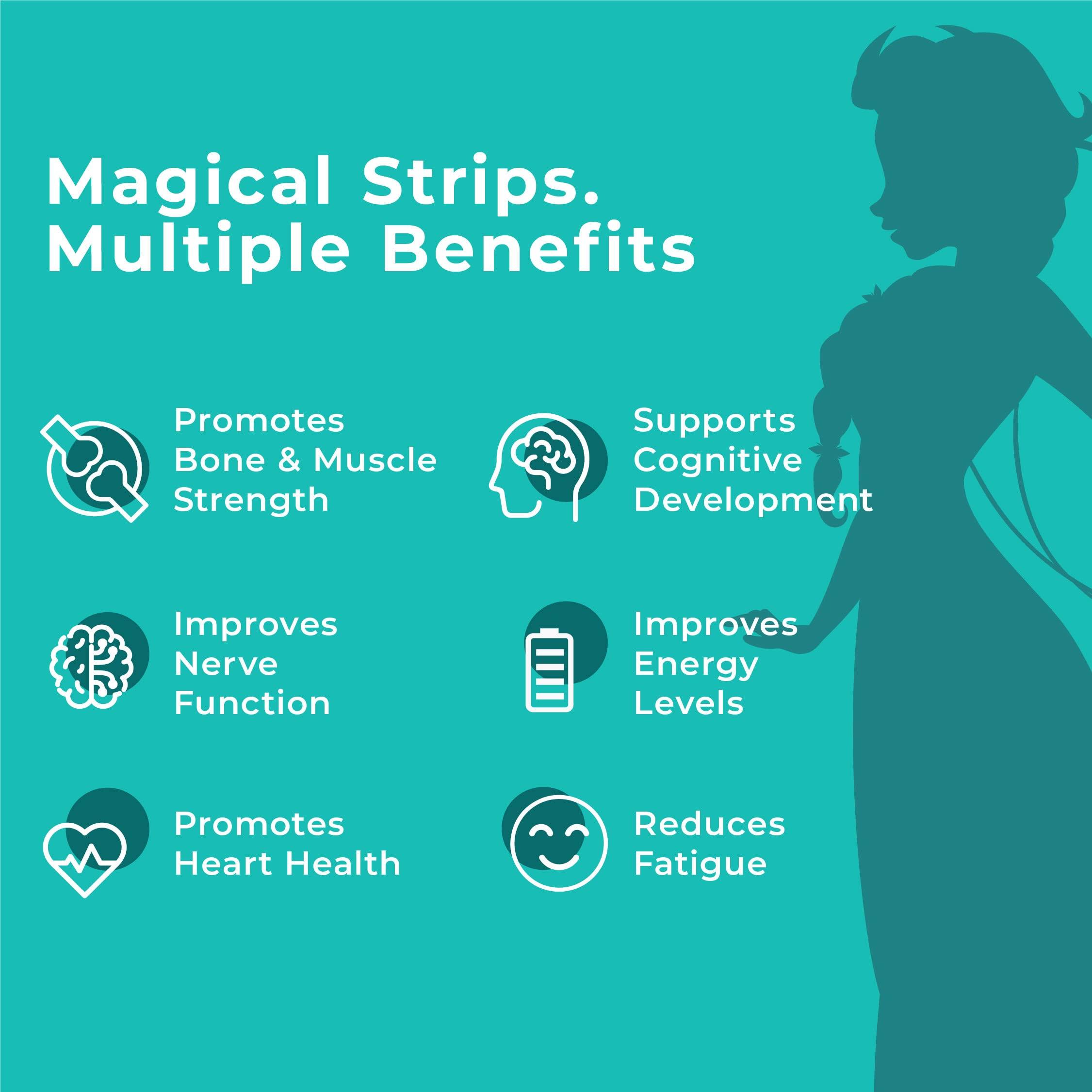 Wellbeing Nutrition Wellbeing Nutrition Frozen Elsa Melts | Vitamin B12, D3 & K2 for Kids (6+) | Supports Bone & Muscle Health, Cognitive Development & Energy, Heart Health | Exotic Mango Flavor (30 Oral Strips)