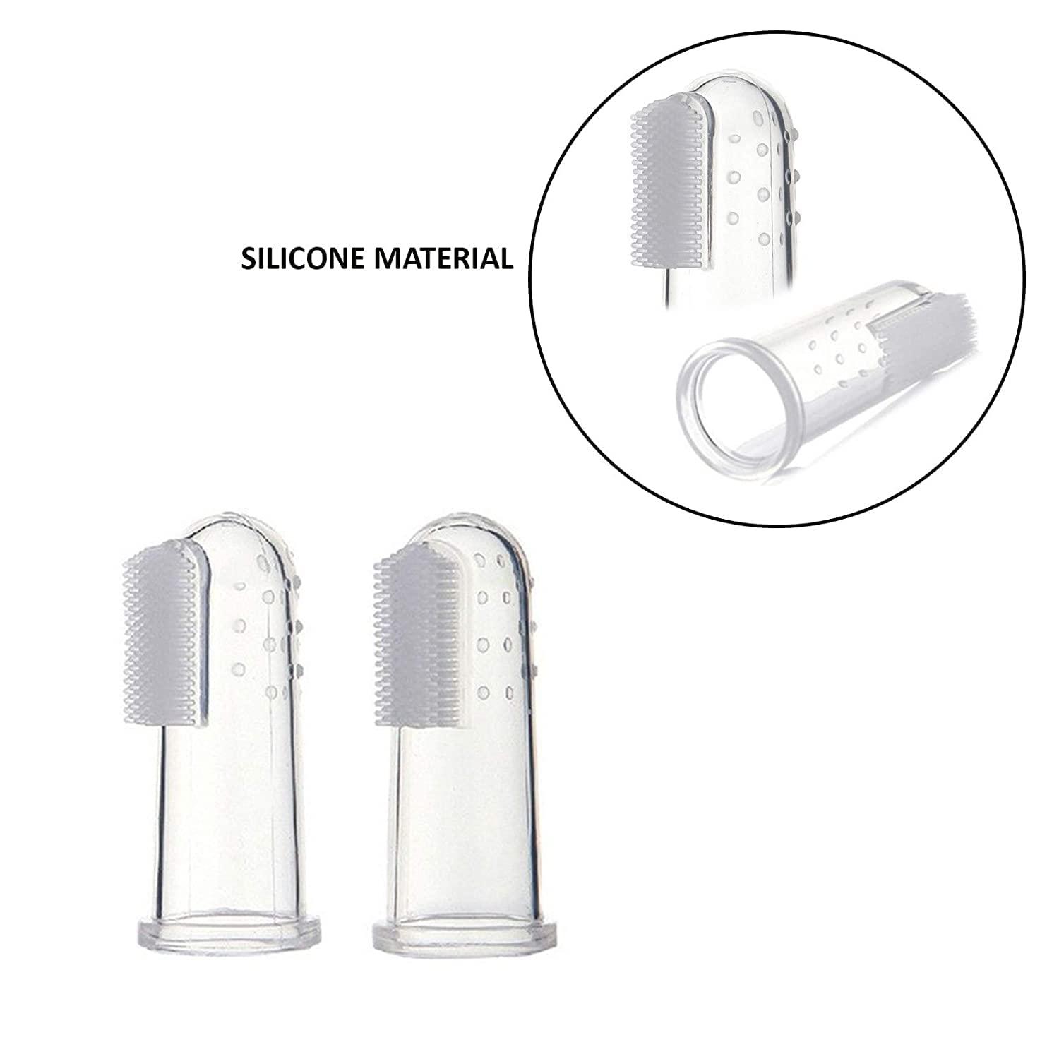 Generic Enorme Silicone Banana Shaped Toothbrush Teether and Baby Silicone Finger Toothbrush with case for Babies