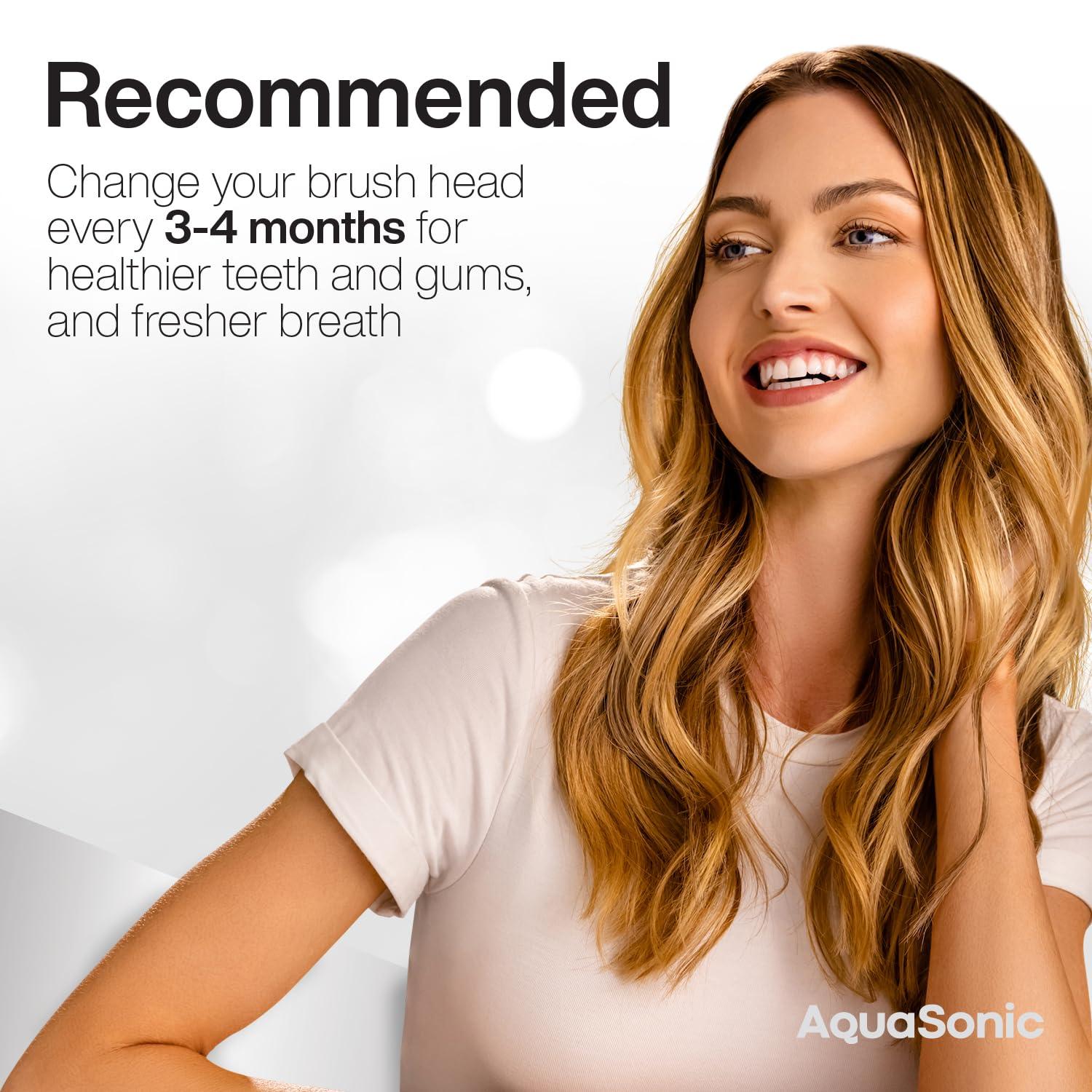 Aquasonic AquaSonic Black Series Replacement Brush Heads 2-Pack - Electric Toothbrush Replacement Brush Heads