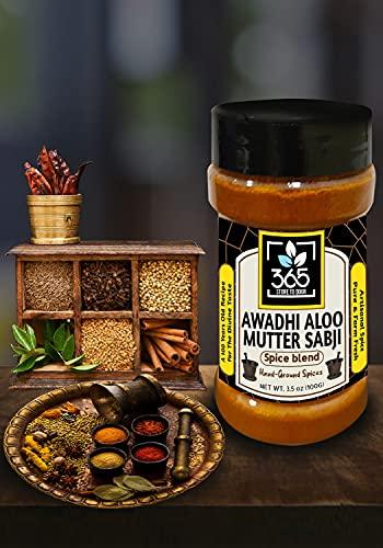 365 STORE TO DOOR 365 STORE TO DOOR Indian Spice - Awadhi Aloo Matar Sabji Masala, 100 gm | Homemade Powdered | Spices for Healthy Cooking | Ready to use | All Seasonings Spices | Spice Mix – Pack of 1