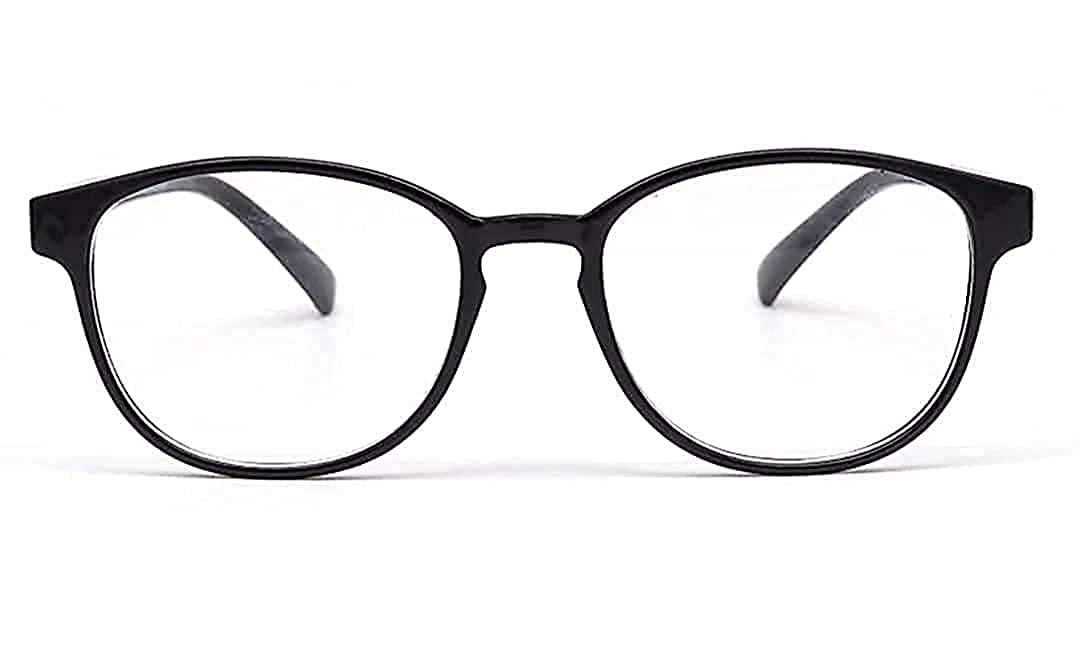 Fision Fision Progressive Reading Glasses For Men Women AntiGlare Reading Glasses Color Round Frame Distance Zero +1.00 TO +3.00 (Distance Plano (0) Power/Reading +2.50, Progressive (Anti-Glare) Glasses)