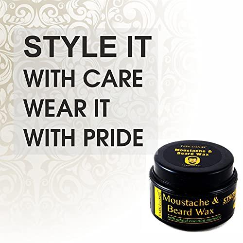Park Daniel Park Daniel Premium Exclusive Beard Oil (30 ml), Moustache Beard Wax (50 gm) & Handcrafted Wooden U Shape Beard Comb 2.5 Inches - Combo Pack of 3 Items