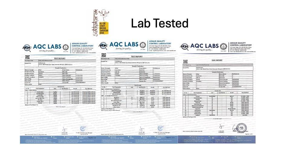 SUKHAKARAM SUKHAKARAM A2 GIR COW GHEE 500 ml | ORGANIC GRASS FED INDIAN GIR COW | TWO WAY WOOD CHURNED WITH BILONA METHOD | GLASS BOTTLE | PURE, NATURAL AND HEALTHY