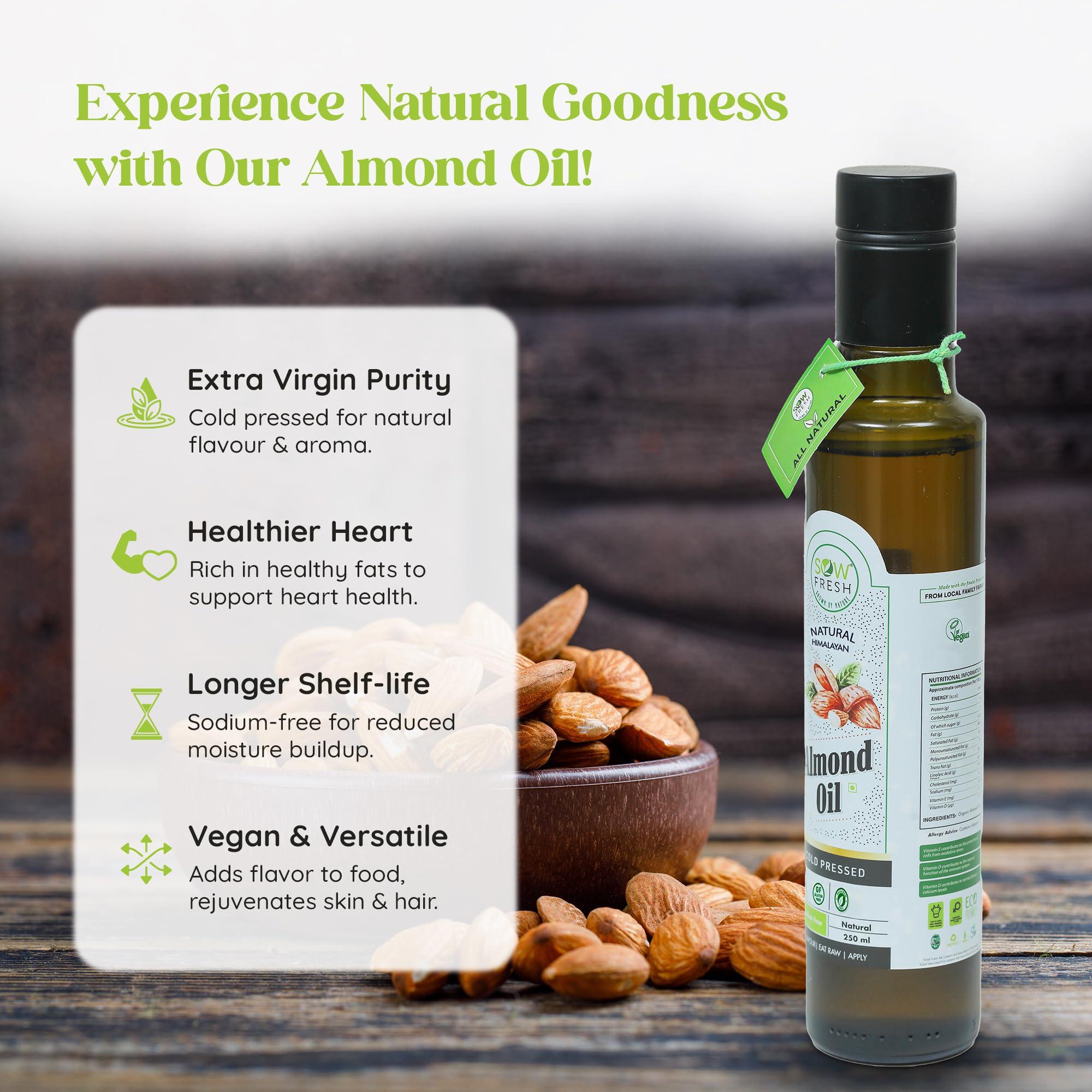 SOW FRESH GROWN BY NATURE Sow Fresh Grown By Nature Organic Cold Pressed Almond Oil, 250 Ml