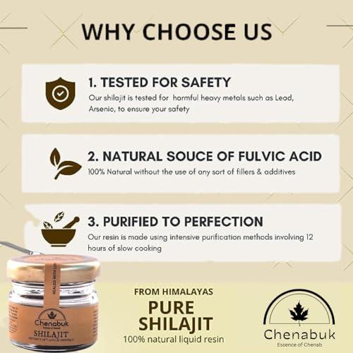 Chenabuk Essence of Chenab Chenabuk Pure Kashmiri himalayan Shilajit | Shilajeet | Organic Shilajeet | Original and Pure Shilajit/Shilajeet Resin 10gm