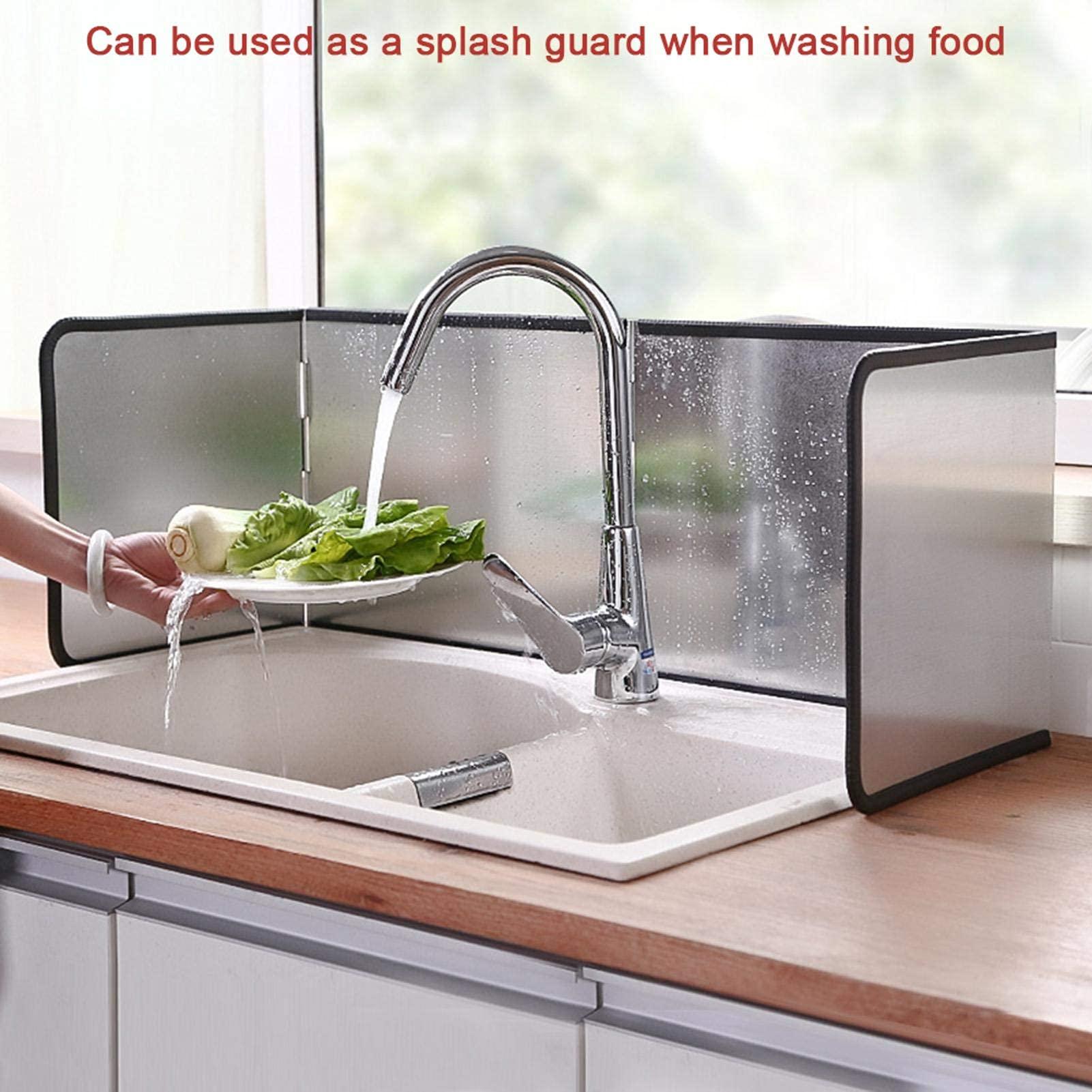 MMUK MMUK 4 Sided Splatter Guard for Frying Stove Top Stainless Steel Splatter Screens for Fine Mesh Oil Splash Guard Anti Splatter Shield Guard