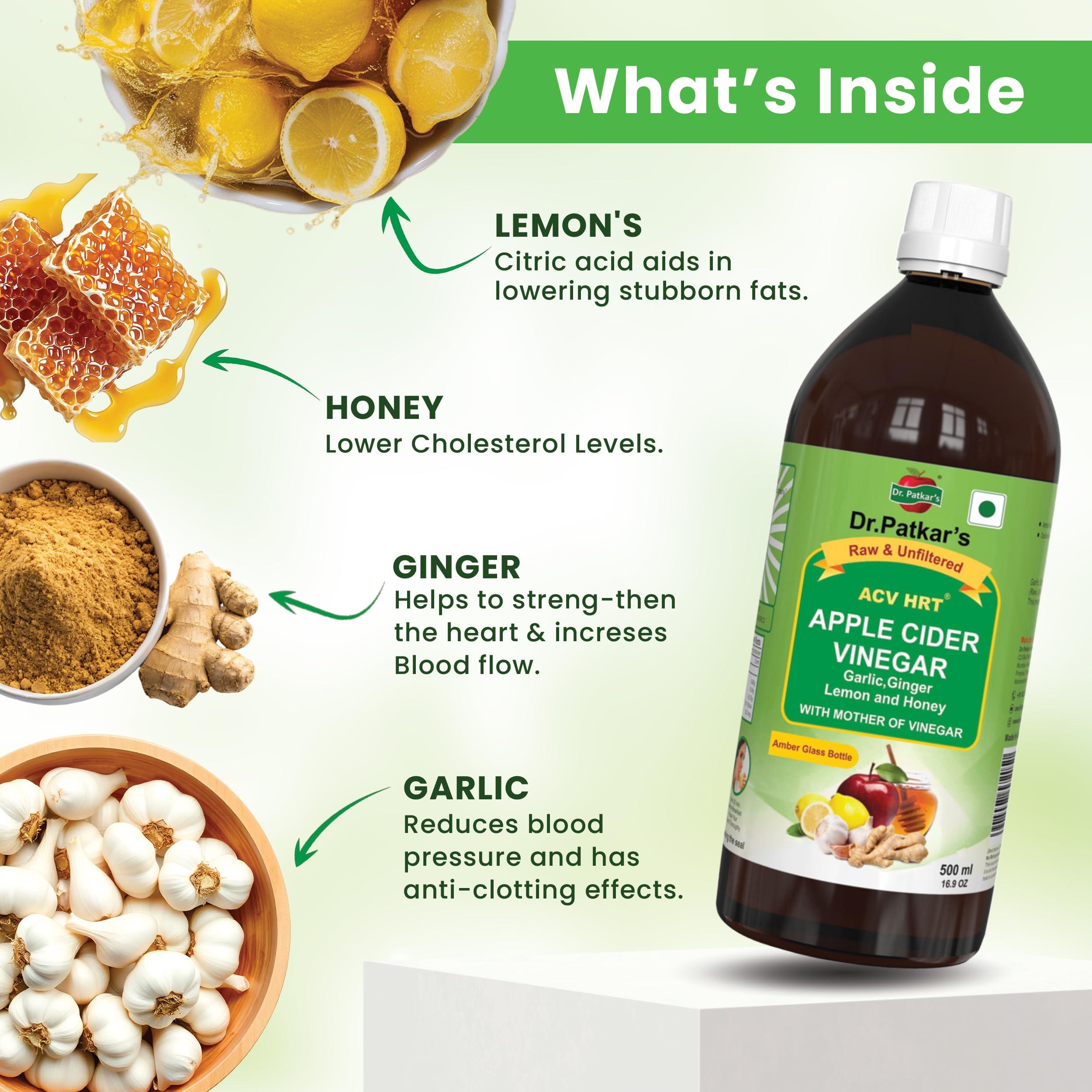 Dr. Patkar's Dr. Patkar's - Apple Cider Vinegar with Ginger, Garlic, Lemon, & Honey (500ml)