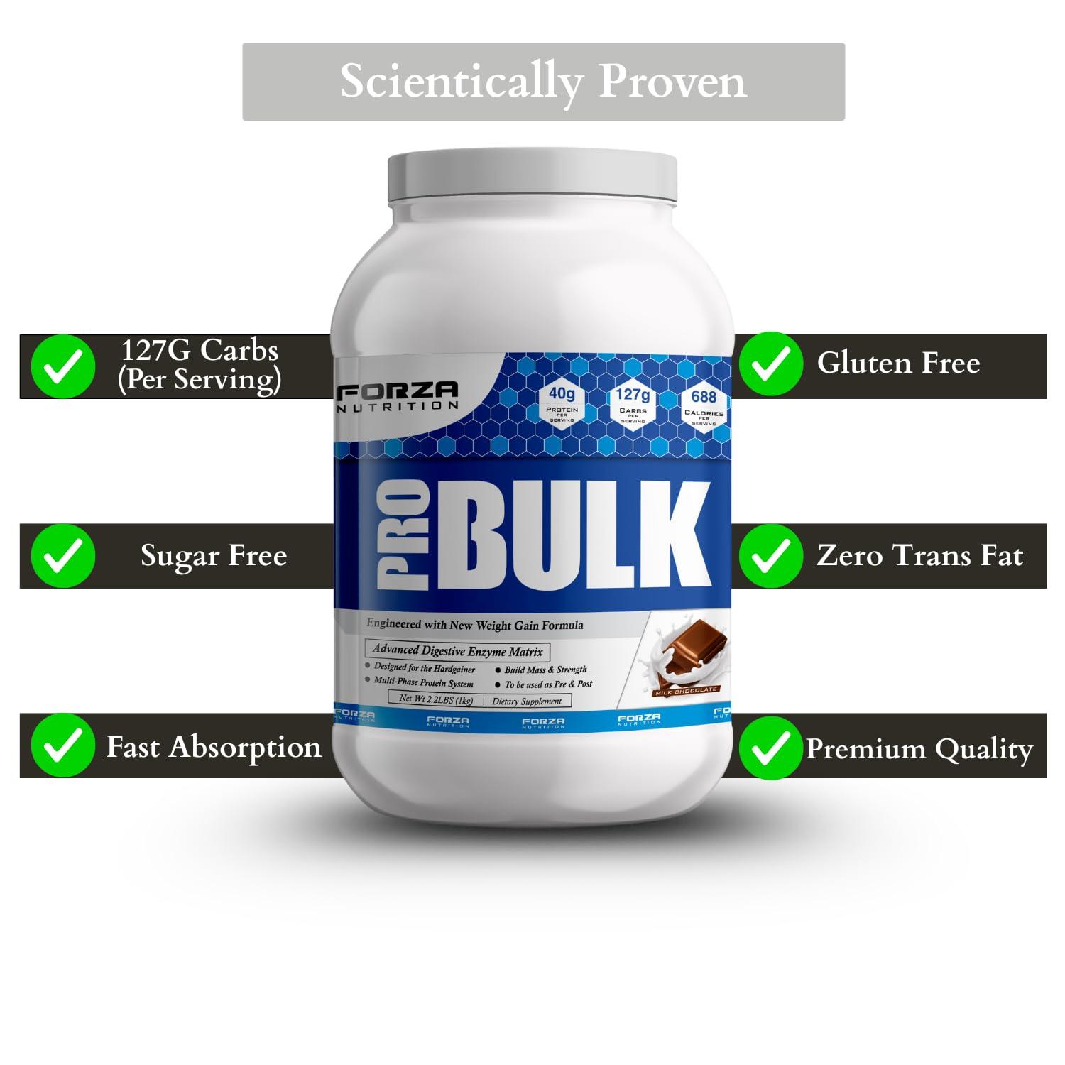 FORZA NUTRITION FORZA NUTRITION PRO BULK MASS GAINER FOR BULKING (CHOCOLATE BLISS) (0.99)