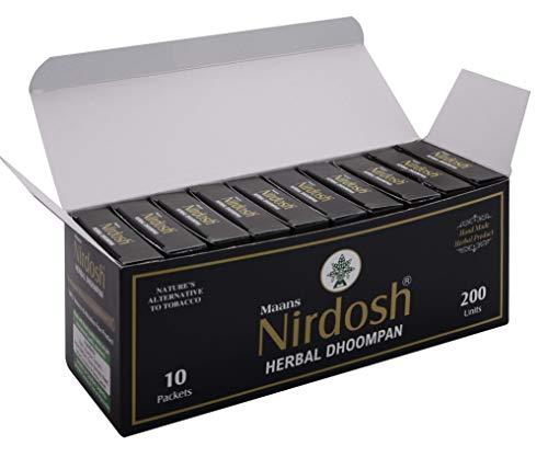 Nirdosh Nirdosh Herbal Dhoompan (Without Filter) 100% Made Up from Organic Ingredients (Pack of 2) 40 Beedi