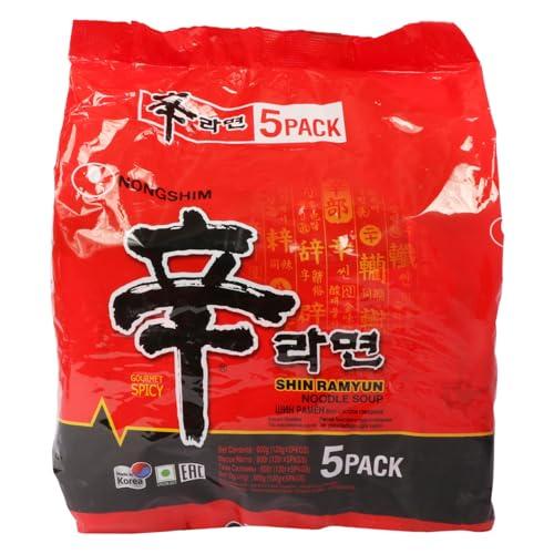 Nongshim Nongshim Shin Ramyun Korean Style Spicy Noodle Soup Instant Noodles, 21.16 oz  600 g