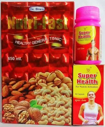 Generic Dr. Biswas Nutri Fast Syrup & Gita Super Health Capsule( Pack Of 3)