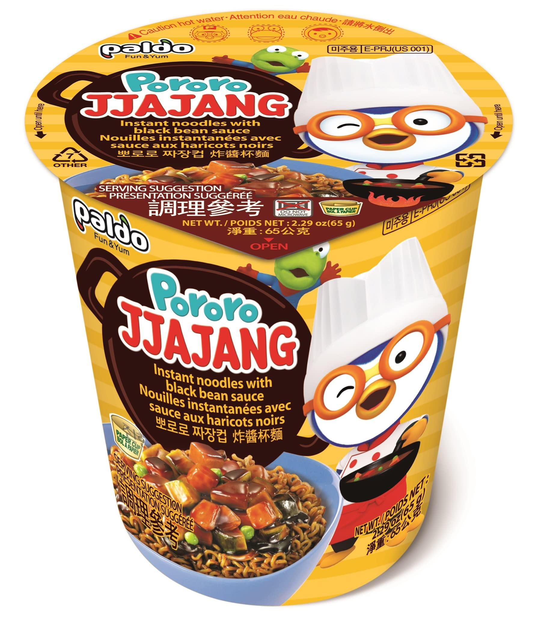 Paldo Paldo Cup Noodles Combo | Pororo Jjajangmen 4 cups | Korean Noodles
