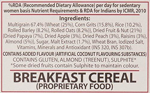 Kellogg's Kellogg's Muesli Crunchy Fruit And Nut, Multi-Grain Cereal, High In Iron, Vitamin B And Source Of Fibre, 500g