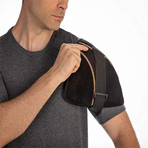 Frackkon Shoulder Stability Brace with Pressure Pad neck support for pain relief shoulder support belt Rapid Relief Copper line Muscles Fit Neck Shoulder Support Belt Hot/Cold Ice Pack Rapid Relief Free Size