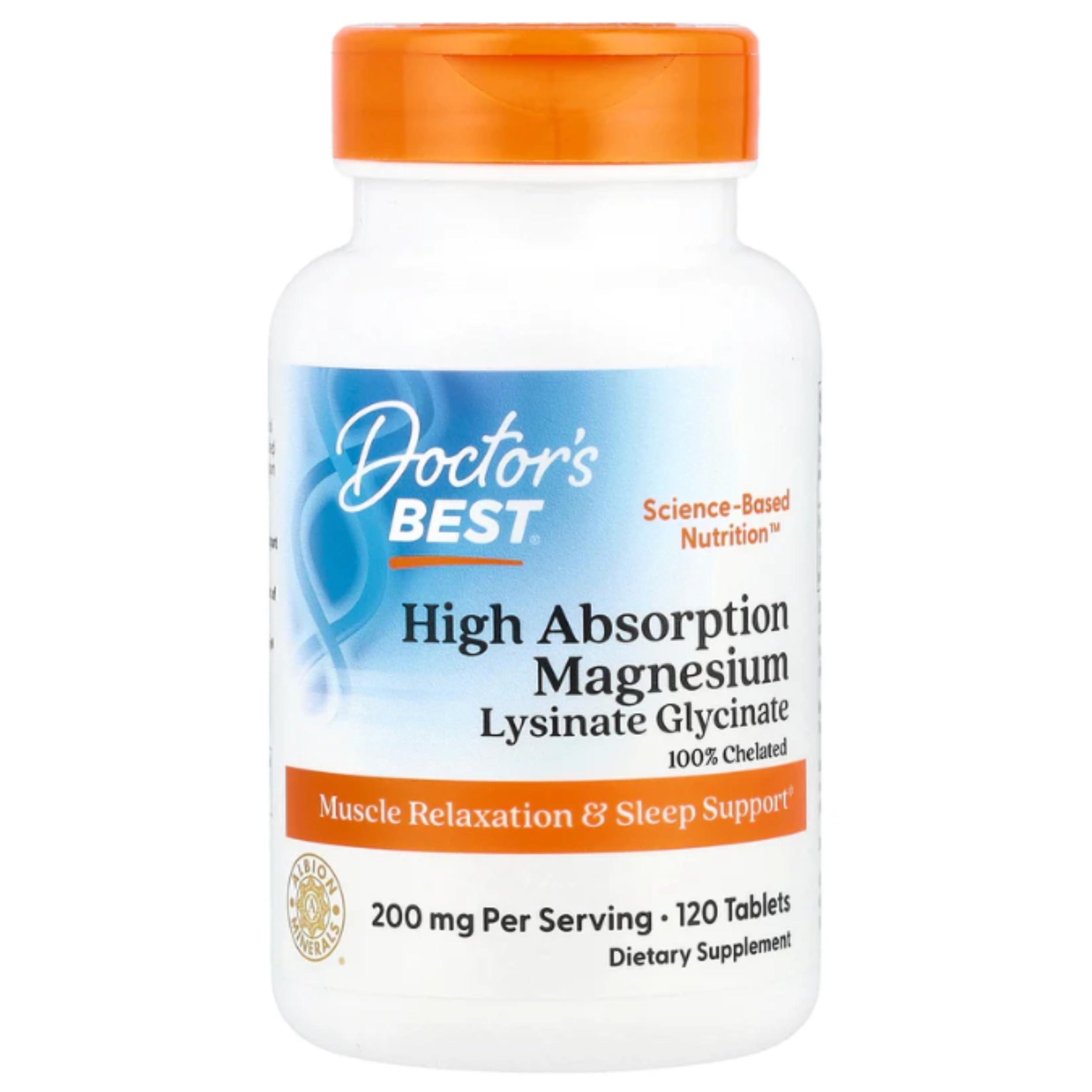 Doctor's BEST Doctor'S Best High Absorption Chelated Magnesium - 100 Mg, 120 Tablets