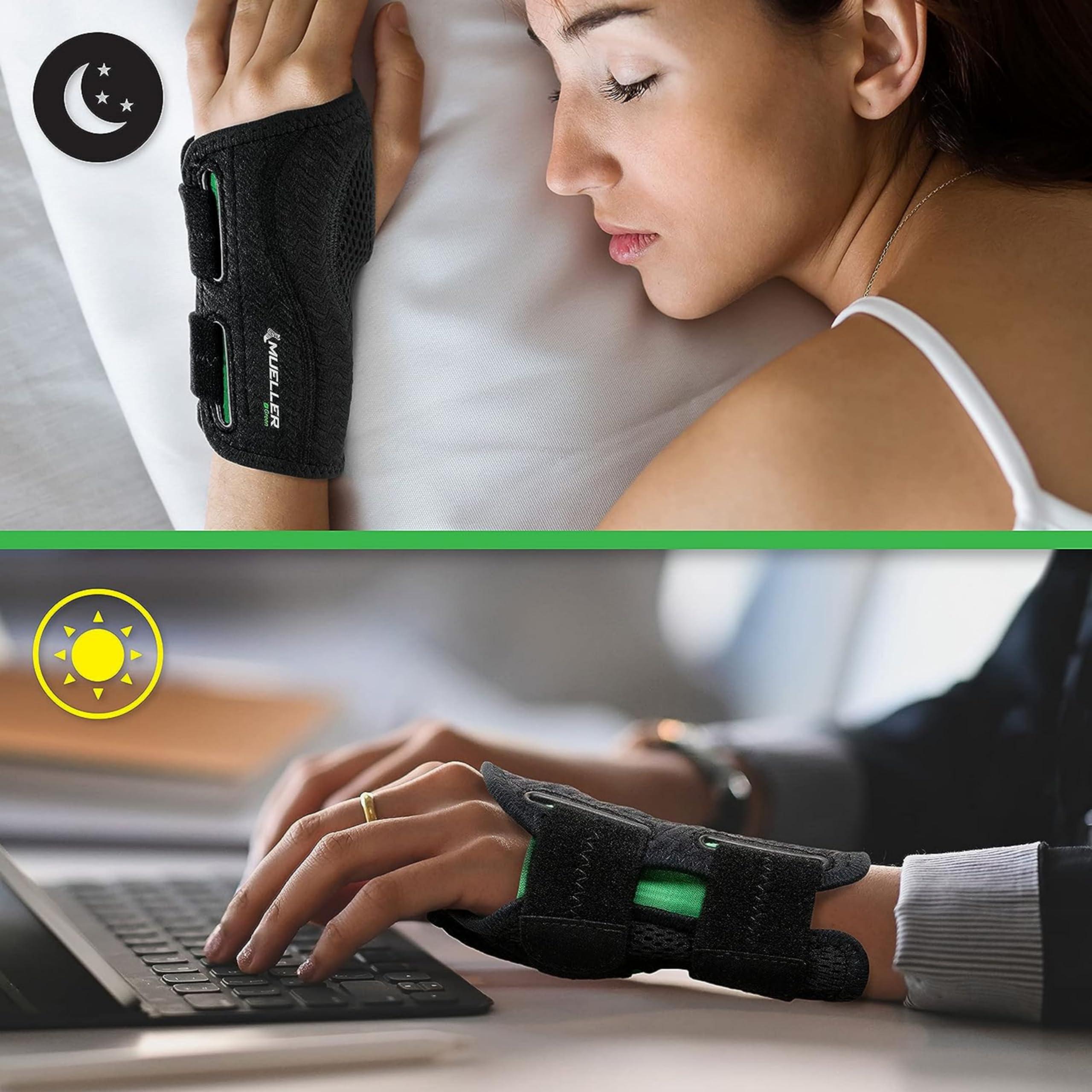 MUELLER Mueller Fitted Wrist Brace Green Line Number 86271 - Right Fitted Wrist Brace - SM/MD 5-8\"