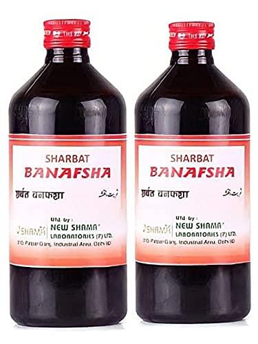 New shama NEW SHAMA SHARBAT BANAFSHA (500ml Each pack of 2) comes with Aksir Bukhar (100ml)