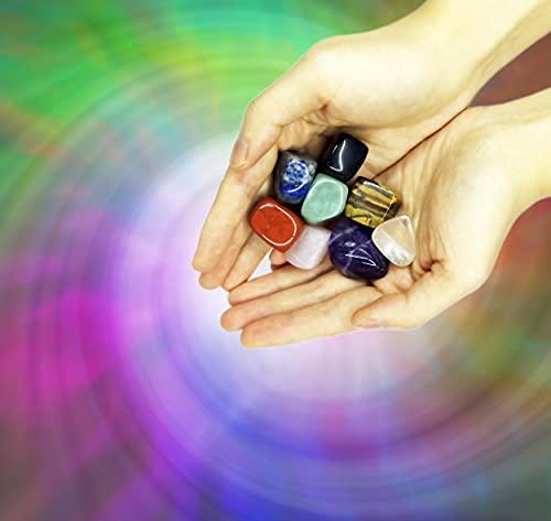Mina Heal Mina Heal Chakra Stones Healing Crystals Set of 8 Tumbled and Polished for 7 Chakras Balancing Crystal Therapy Meditation Reiki or as Thumb Stones Palm Stones Worry Stones(Set of 8 Chakra Stones)