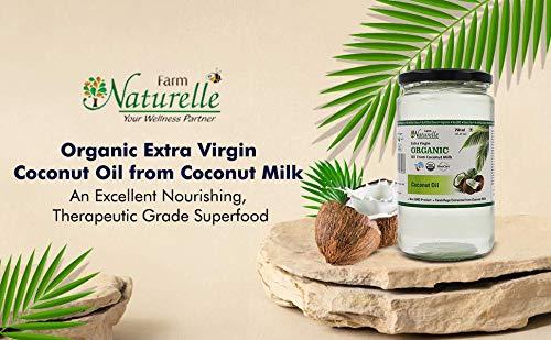 Farm Naturelle Farm Naturelle - 2 Ltr Organic Extra Virgin Cold Pressed Coconut Oil | 100% Pure Organic & Edible Cooking Oil | For Cooking, Help Skin & Hair Health, Oil Pulling (Pet Bottle)
