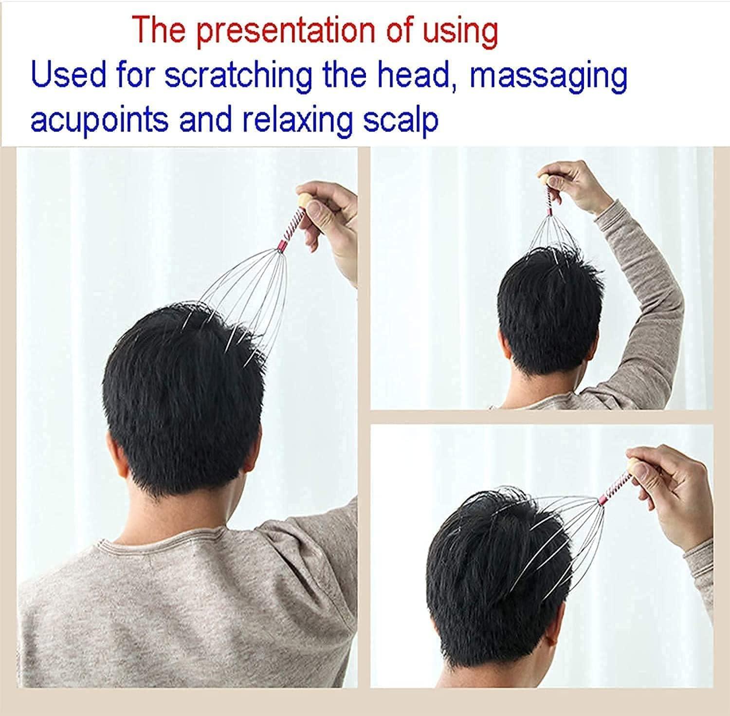 Generic Bokoma Manual Hand Held Scalp Head Massager for Pain Relief Massager And Hair Growth, Head Massager Neck Massage Octopus Scalp Stress Relax Spa Therapy (Multicolor) (Pack of 1)