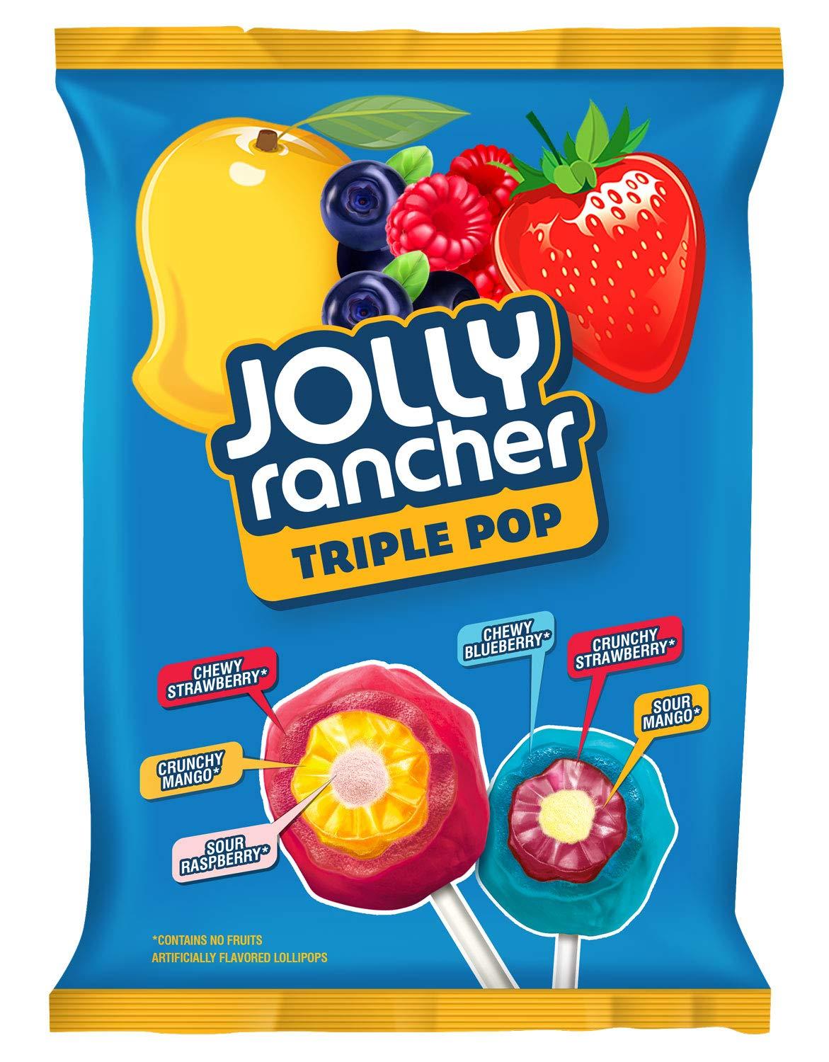 JOLLY RANCHER Jolly Rancher Triple Pop Assorted Pouch 608gm (Pack of 3)