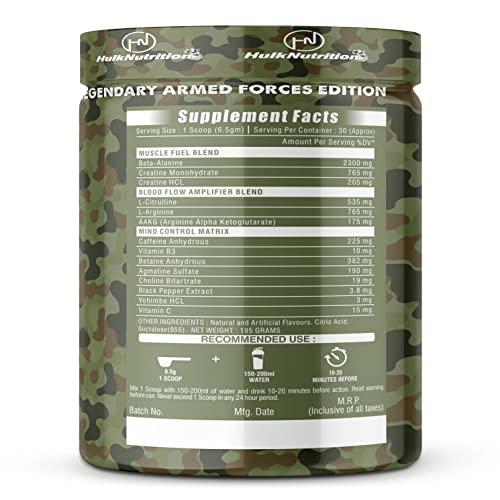 HulkNutrition Hulk Nutrition CITRULLINE, ARGININE, BETA ALANINE POWDER [30 Servings, Pina Colada] Free Gym Shaker Sipper Bottle