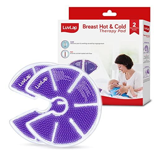 LuvLap LuvLap Breast Hot & Cold Pad for Breastfeeding Mothers, 2 pc Breast Therapy Pack, Cold Therapy & Hot Therapy for Pain Relief of Breastfeeding, Mastitis, Engorgement, Purple