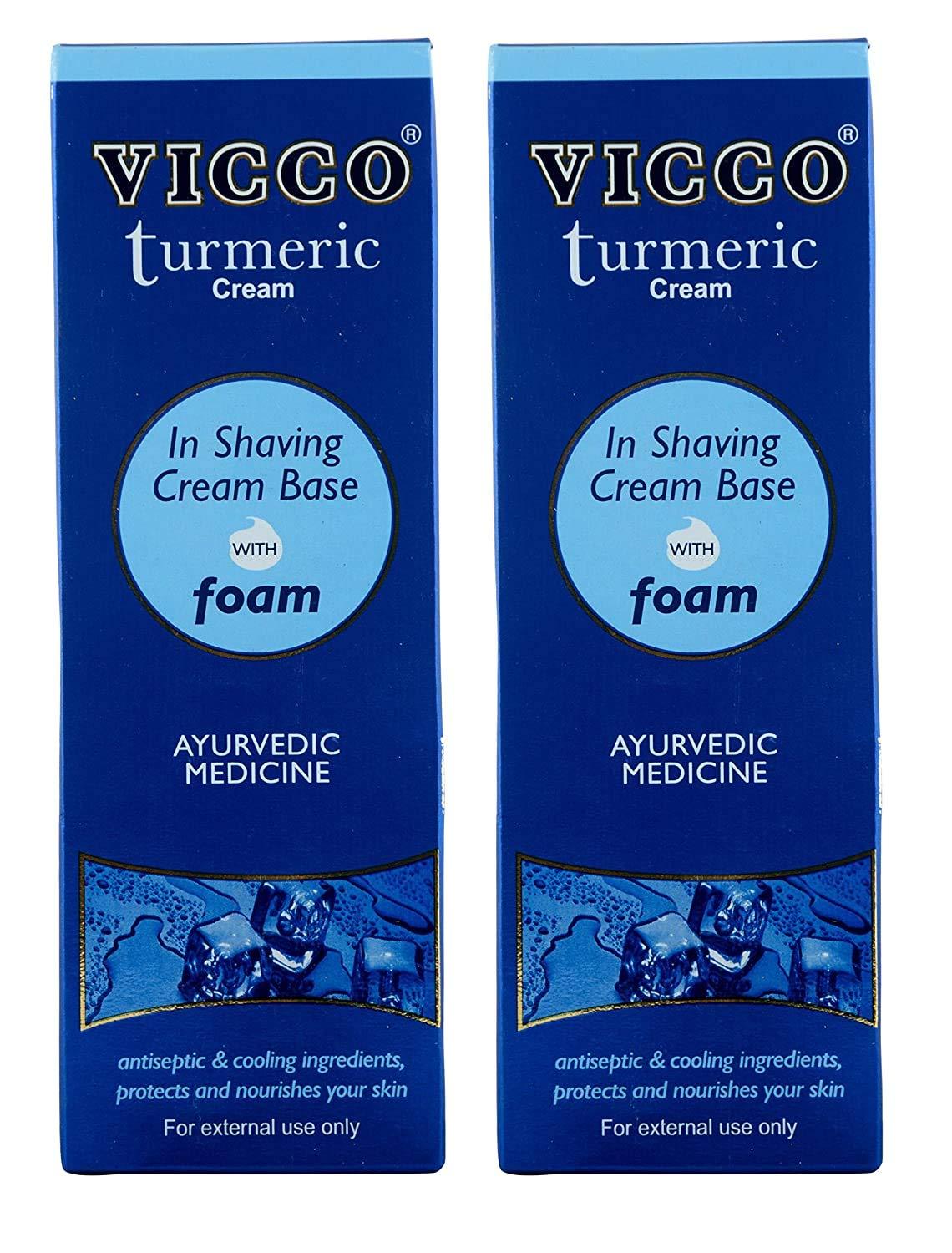 VICCO VICCO Turmeric Shaving Cream And Foam(Pack Of 2),300 Grams