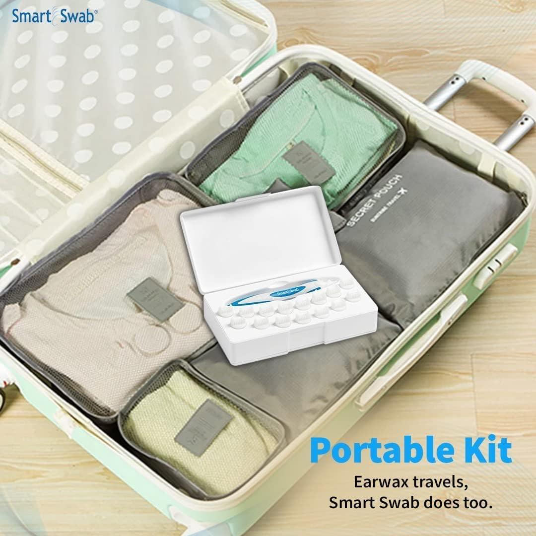 ALI SHIPPING SMART SWAB Ear Cleaner Kit - Safe, Easy Ear Wax Remover Tool for Adults, Reusable Ear Cleaning Device with Replacement Tips, Best Ear Hygiene Solution for Wax Buildup and Effective Ear Cleaning*
