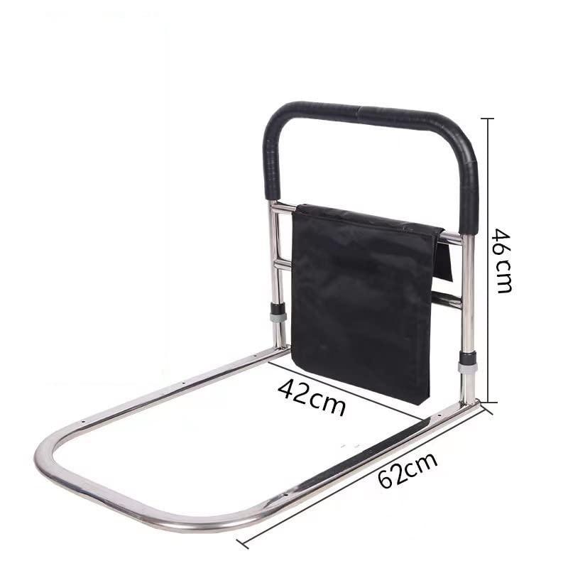 P.M.P.S. P.M.P.S.? Bed Rail, Senior Bed Rail and Safety Assist Handle with Organizer Pouch - Stainless Steel Rust Free Foldable Frame I Portable Light Weigth Easy to arry I Quick Installation
