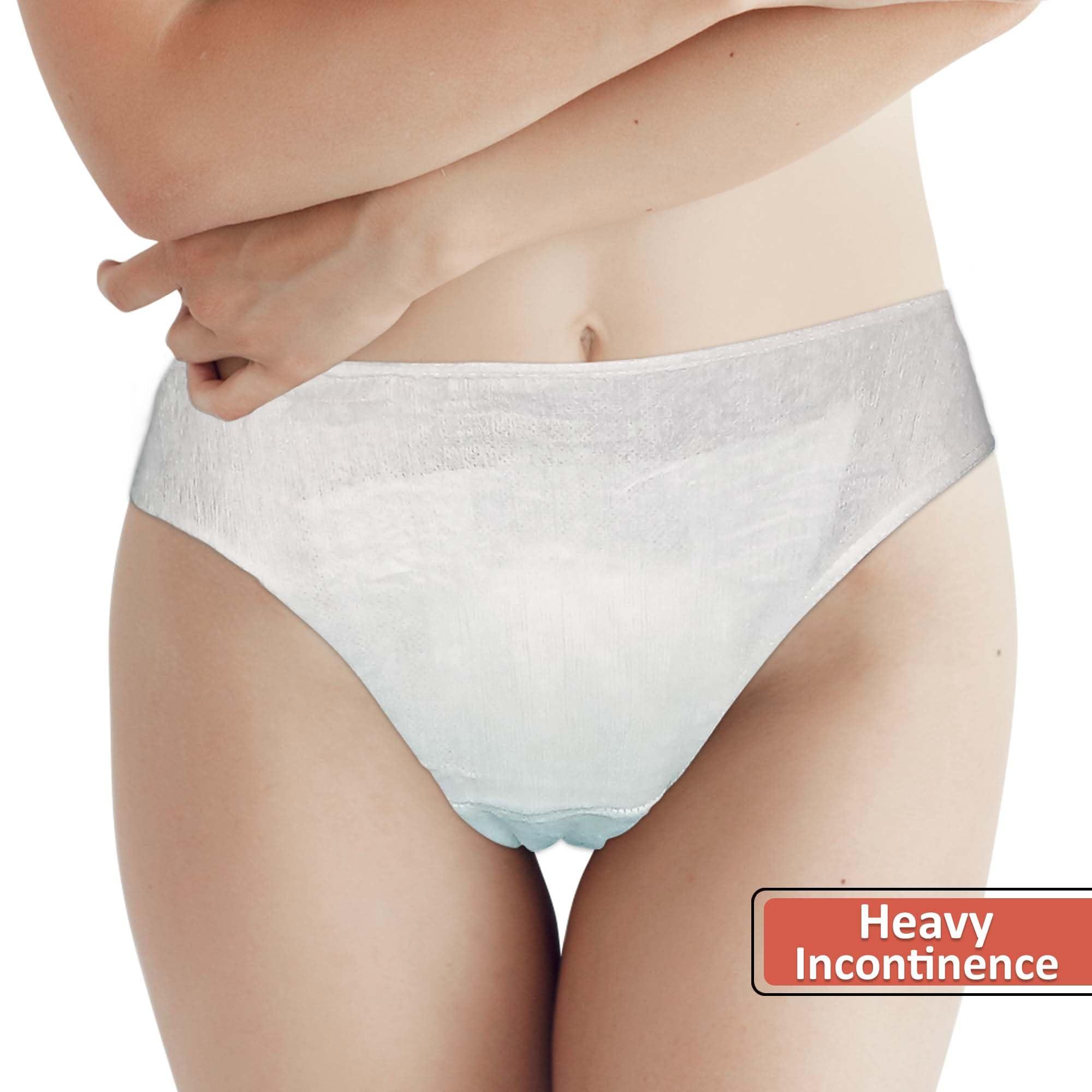 PROWEE Prowee Women Disposable Briefs for Incontinence Protection | Pre-fitted with Absorbent Pad for High Flow | Prevents Rashes & Infection -Pack of 5, Size - M.