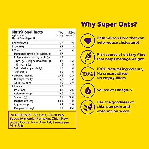 Yogabar Yogabar Multigrain Energy Snack Bars - ( Pack of 10 Bars ) | Dark Chocolate Flavour Premium Super Oats Combo Pack - 780gm