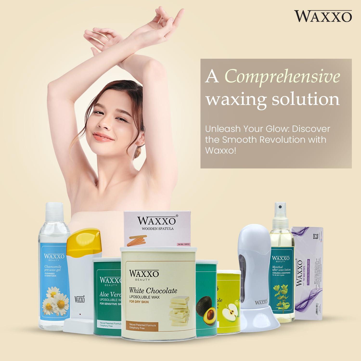 WAXXO Waxxo White Chocolate Liposoluble Wax for Dry Skin Men & Women Hair Waxing | Easy Tan Removal with Glyceryl Rosinate and Beeswax | 800ml, Pack of 1