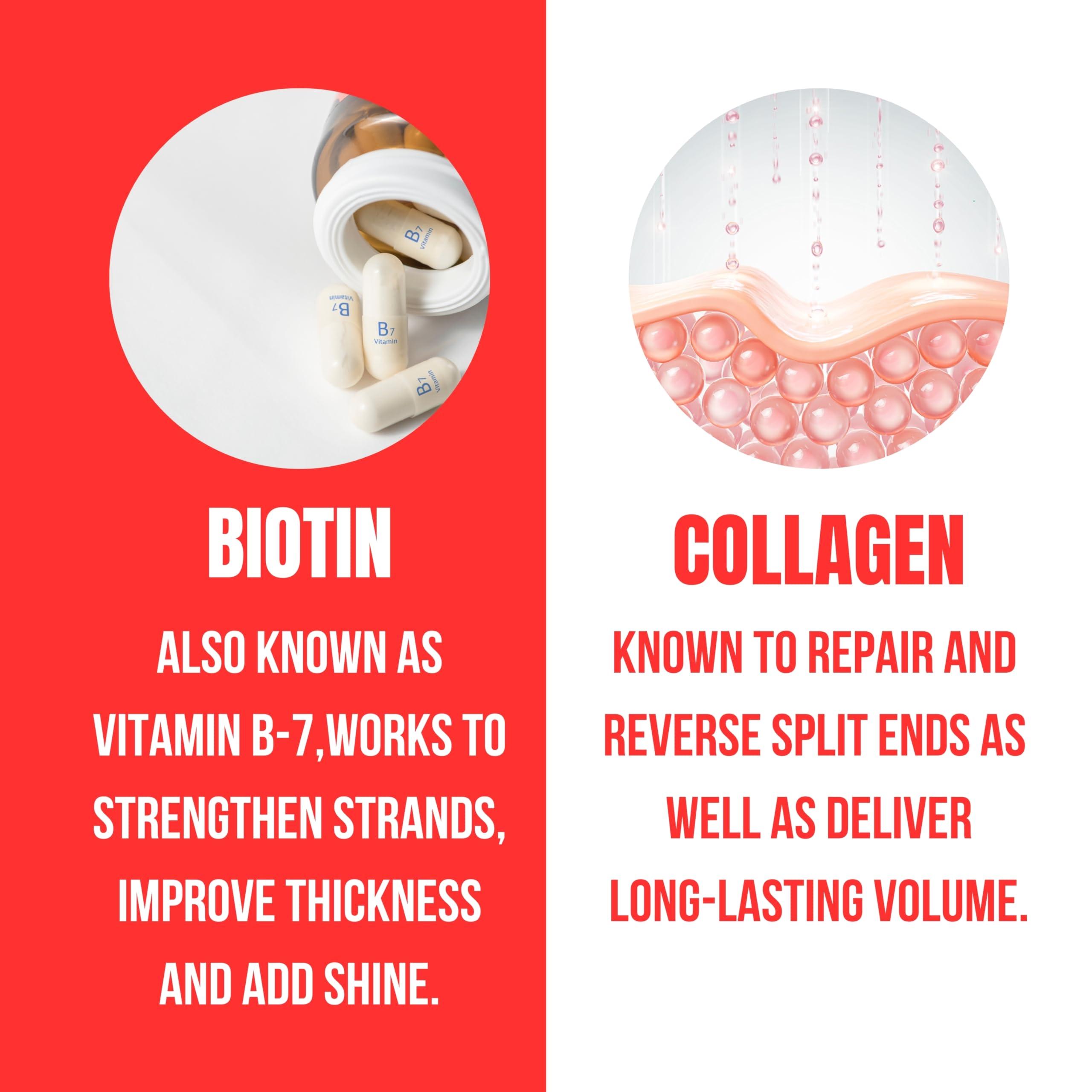 XPEL XPEL BIOTIN & COLLAGEN THICKENING SHAMPOO & CONDITIONER for Women & Men, Anti Hair Fall, with Vitamin B7 & Hydrolyzed Wheat Protein, Promotes Hair Growth & Prevents Hair Fall, All Hair Types 800 ml