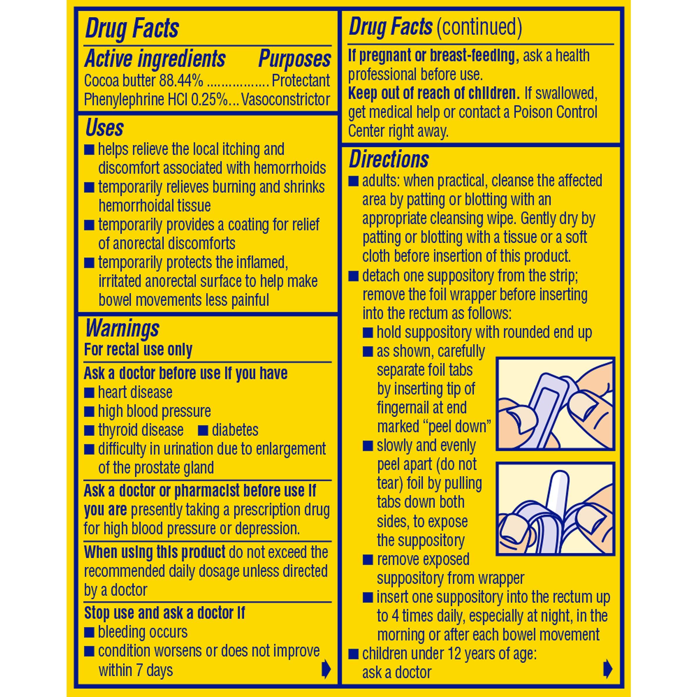 Preparation H Preparation H Pfizer Prep H Suppositories- 12 Count