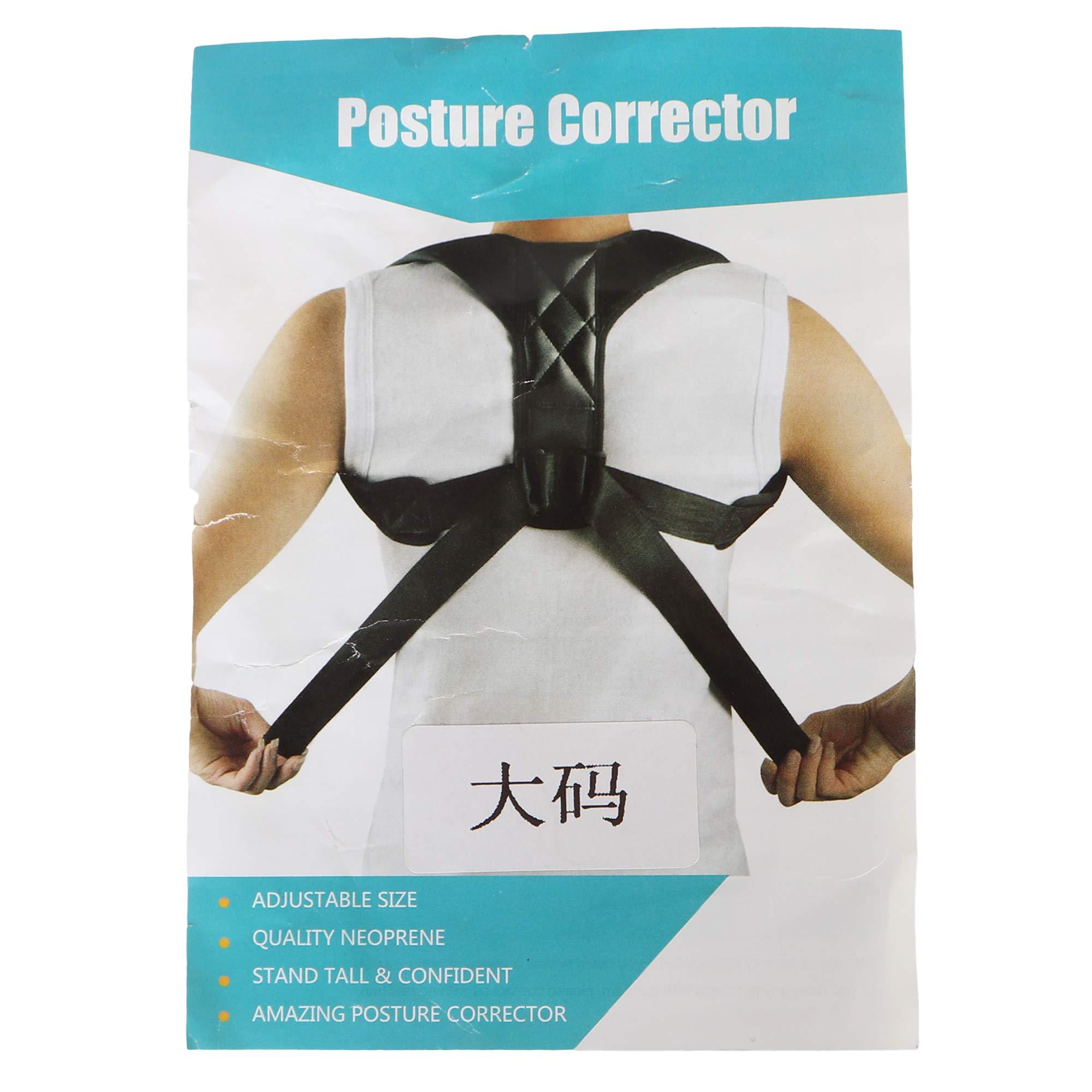 wowobjects wowobjects Body Wellness Posture Corrector Clavicle Spine Back Shoulder Lumbar Brace Support Belt (Black)