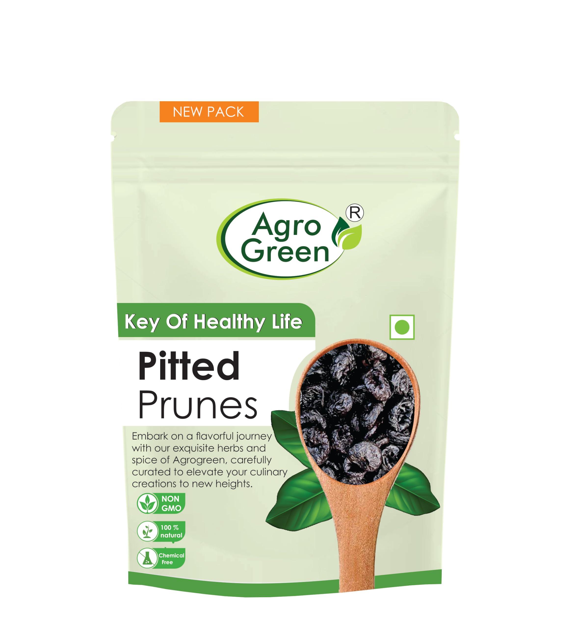Agrogreen Agrogreen Pitted Dried Prunes - Unsweetened Dry Fruits - Dry Plums - (400 GM)