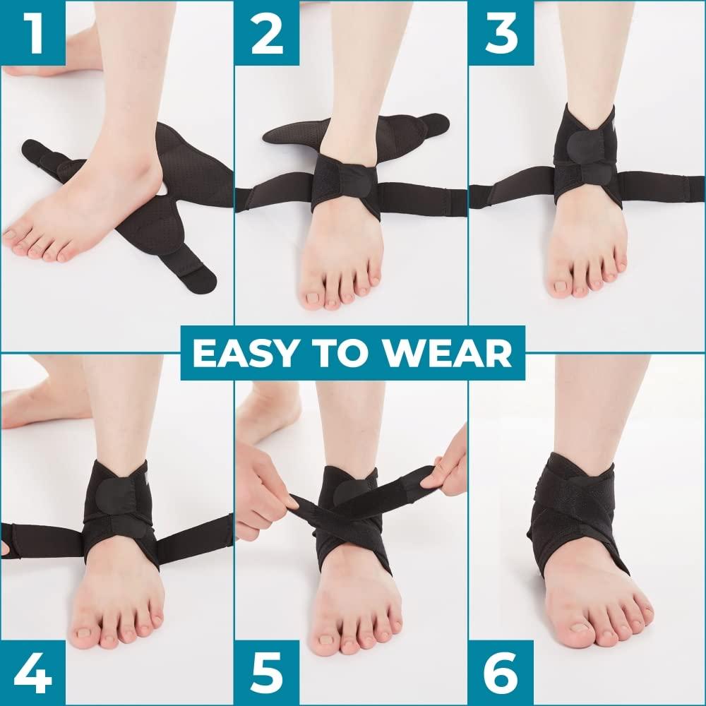 Bodyprox Bodyprox Ankle Support Brace, Breathable Neoprene Sleeve, Free size, Adjustable Wrap!