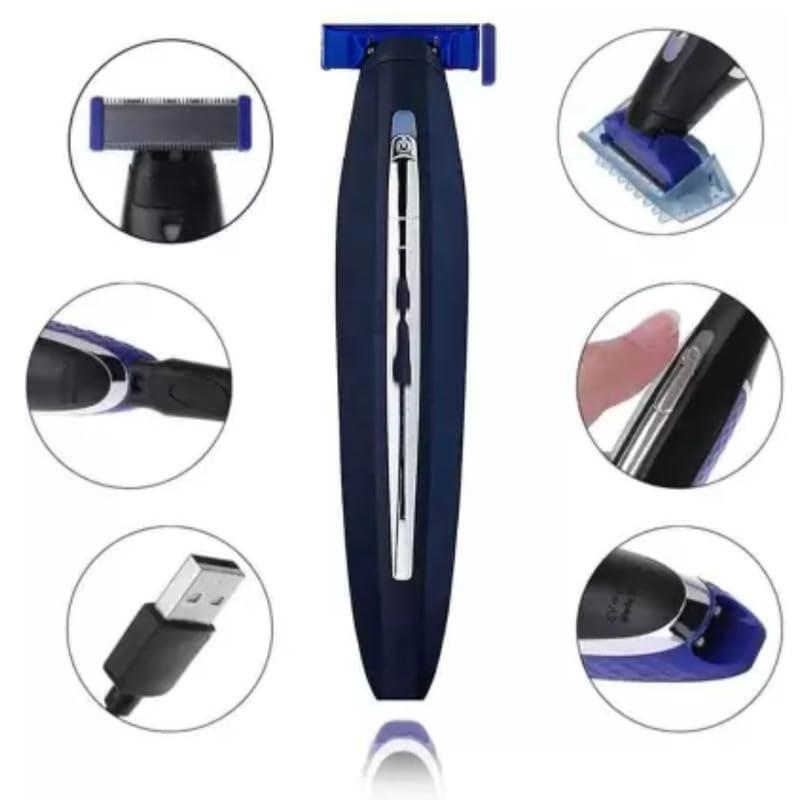 Cospex Cospex Handheld Shaver with Sharp Blade Electric Razor Built-in 150mAh Rechargeable Battery Beard Knife Include 3 Brush Head Replacements_M118