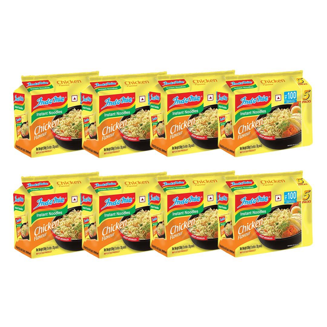 Indomie Indomie Instant Noodles Chicken flavour soup Noodles Bundle(Pack of 40)(70 grams Each, Non Vegetarian)