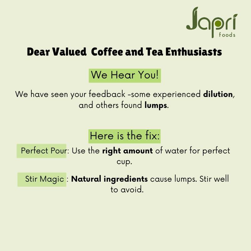 Japri Japri instant coconut milk no added sugar coffee premix | Japri Foods | Plant based coffee | Diabetic friendly | Lactose free | Non-dairy coffee | Vegan coffee premix 10g x 10 sachets (100g) | pack of 1