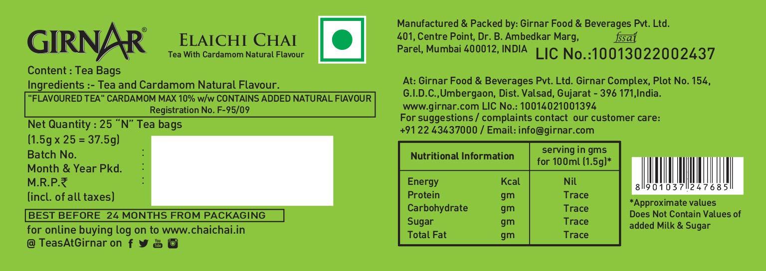 Girnar Girnar Elaichi Chai (25 Tea Bags)