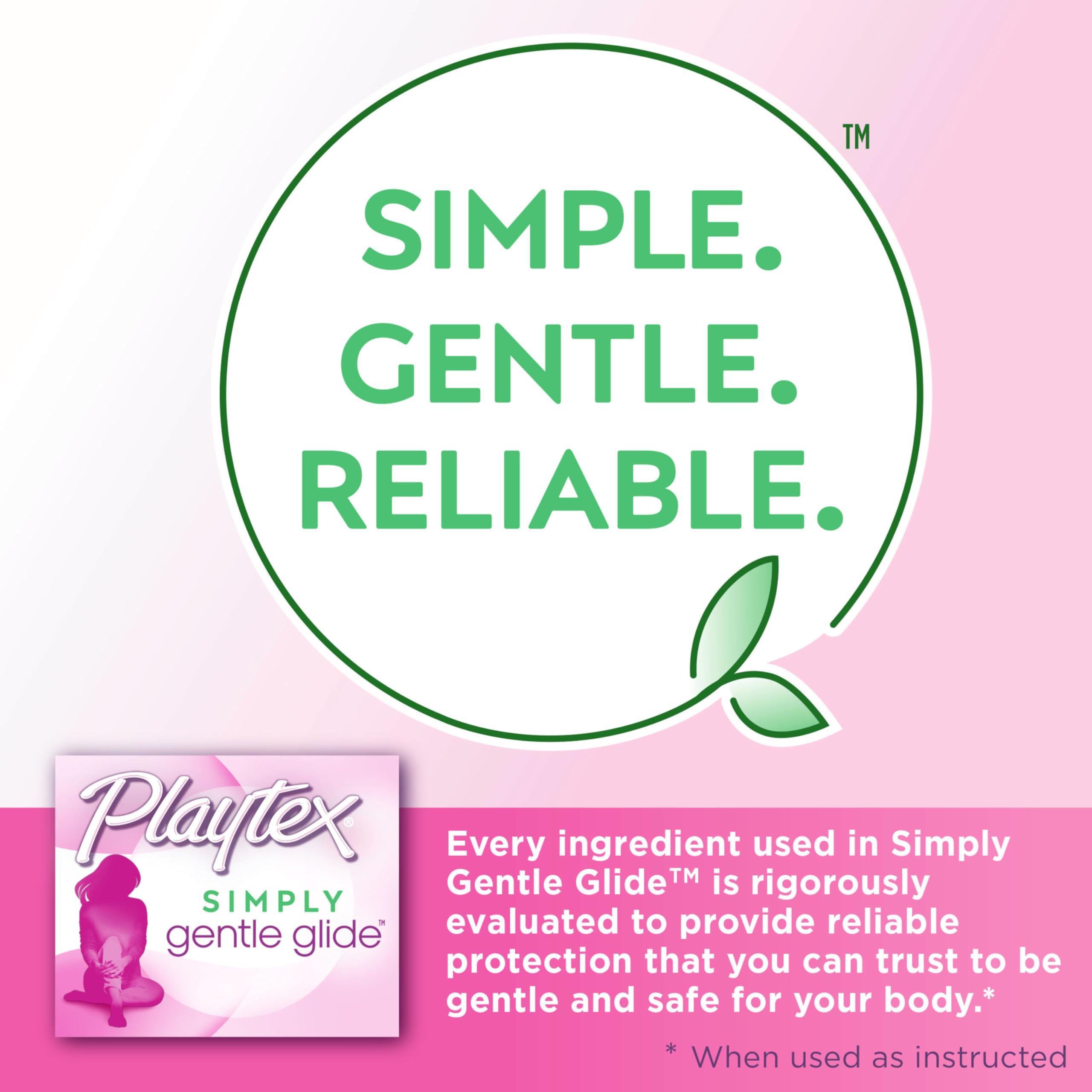 Playtex Playtex Gentle Glide Tampons with Triple Layer Protection, Regular , Unscented - 40 Count
