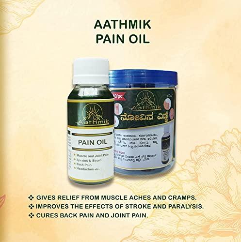 Aathmik Aathmik Ayurvedic Pain Relief oil for Joint pain,Body, Back, Knee, Legs, Shoulder and Muscle. |(75g)| (5)