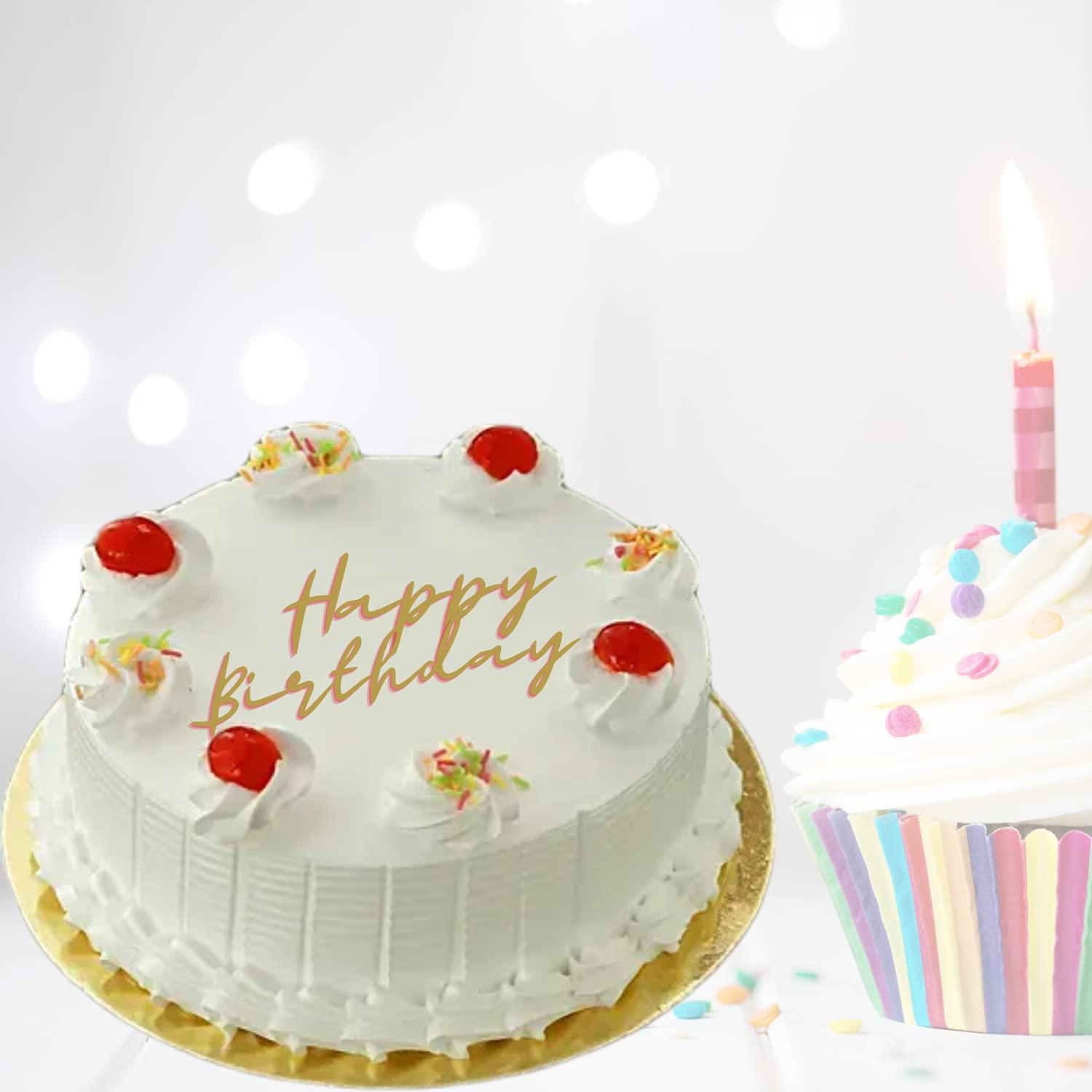 BIGWISHBOX Bigwishbox Fresh Vanilla Cake 500g | Birthday/Anniversary Cake | Sameday/Nextday Delivery